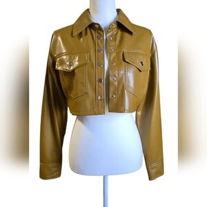 Forever 21 Women's Tan Leather Jacket
